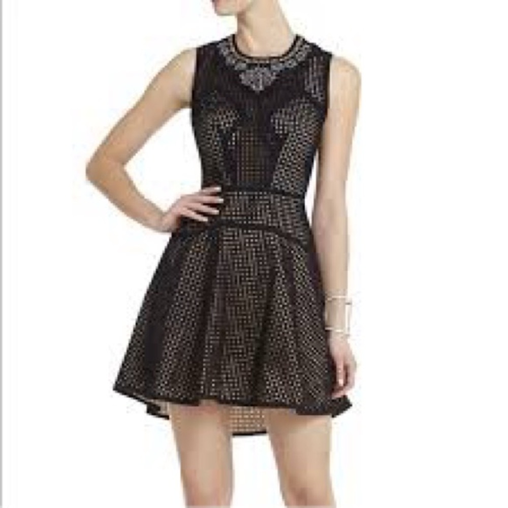 NWT   BCBG Max Azria Serina sleeveless eyelet cocktail dress. Size 8